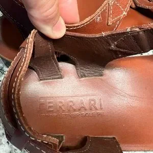 Ferrari | Shoes | Ferrari Mens Sz 462 Brown Leather Sandals  display picture 1